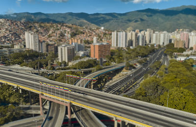 Panoramic view of francisco fajardo highway in caracas, venezuela.