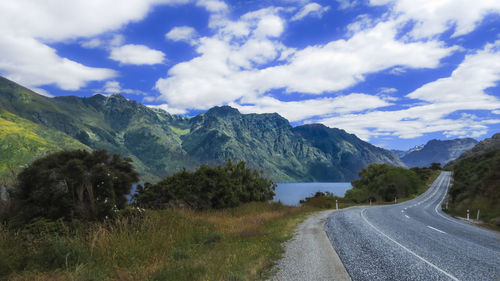 Surface level of country road