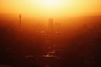 Cityscape at sunset