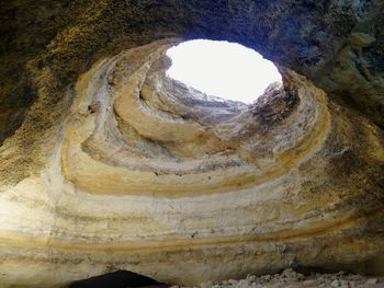 Low angle view of rock formation