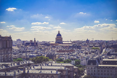 High angle shot of cityscape