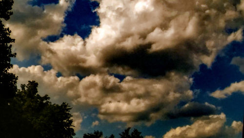 Low angle view of cloudy sky