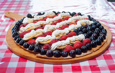 Close-up of cake on table