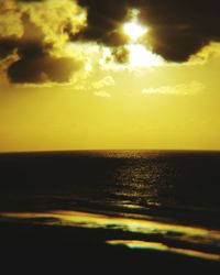 View of calm sea at sunset