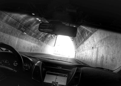 Road passing through tunnel