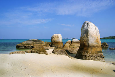 Panoramic view of sea against sky at belitung, indonesia