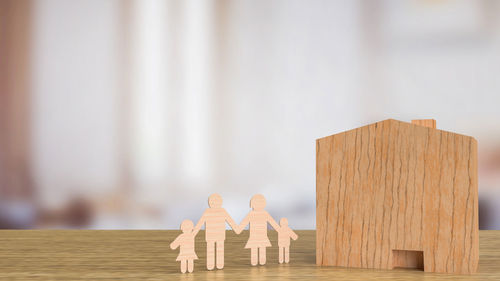 Close-up of figurine on table