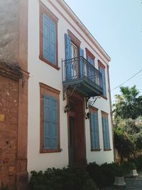 Low angle view of house against sky