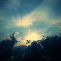 Low angle view of cloudy sky