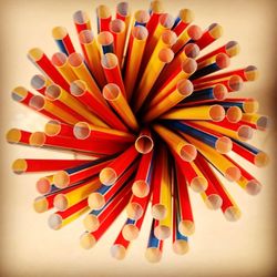 Close-up of colorful pencils