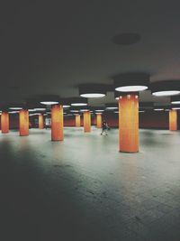 Illuminated lights at night