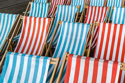 Detail shot of deck chairs