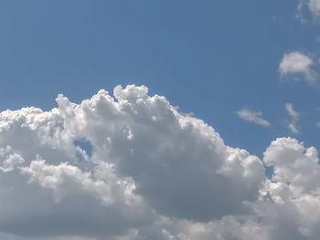 Low angle view of white clouds in sky