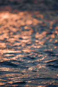 Scenic view of sea against sky at sunset