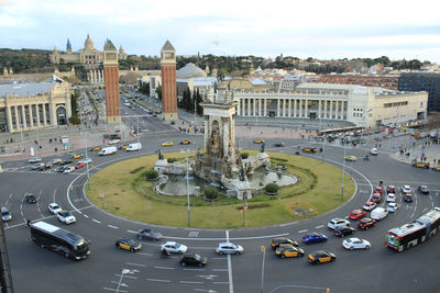 Roundabout in barcelona