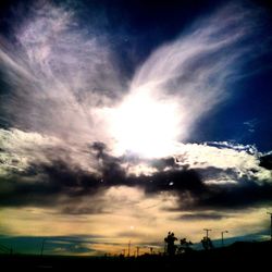 Low angle view of dramatic sky