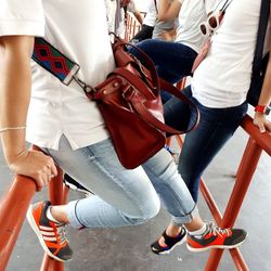 Low section of people standing outdoors