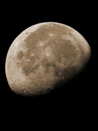 Close-up of moon against sky at night