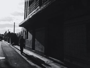 View of people walking on road
