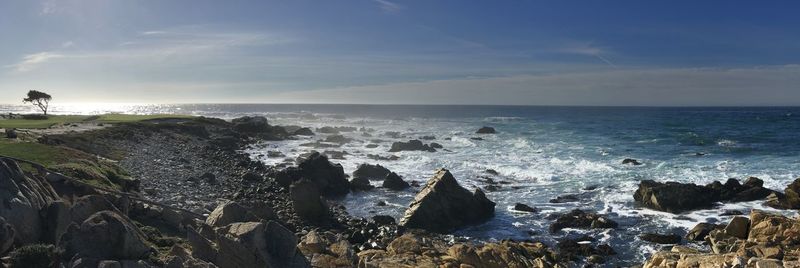 Panoramic view of sea against sky