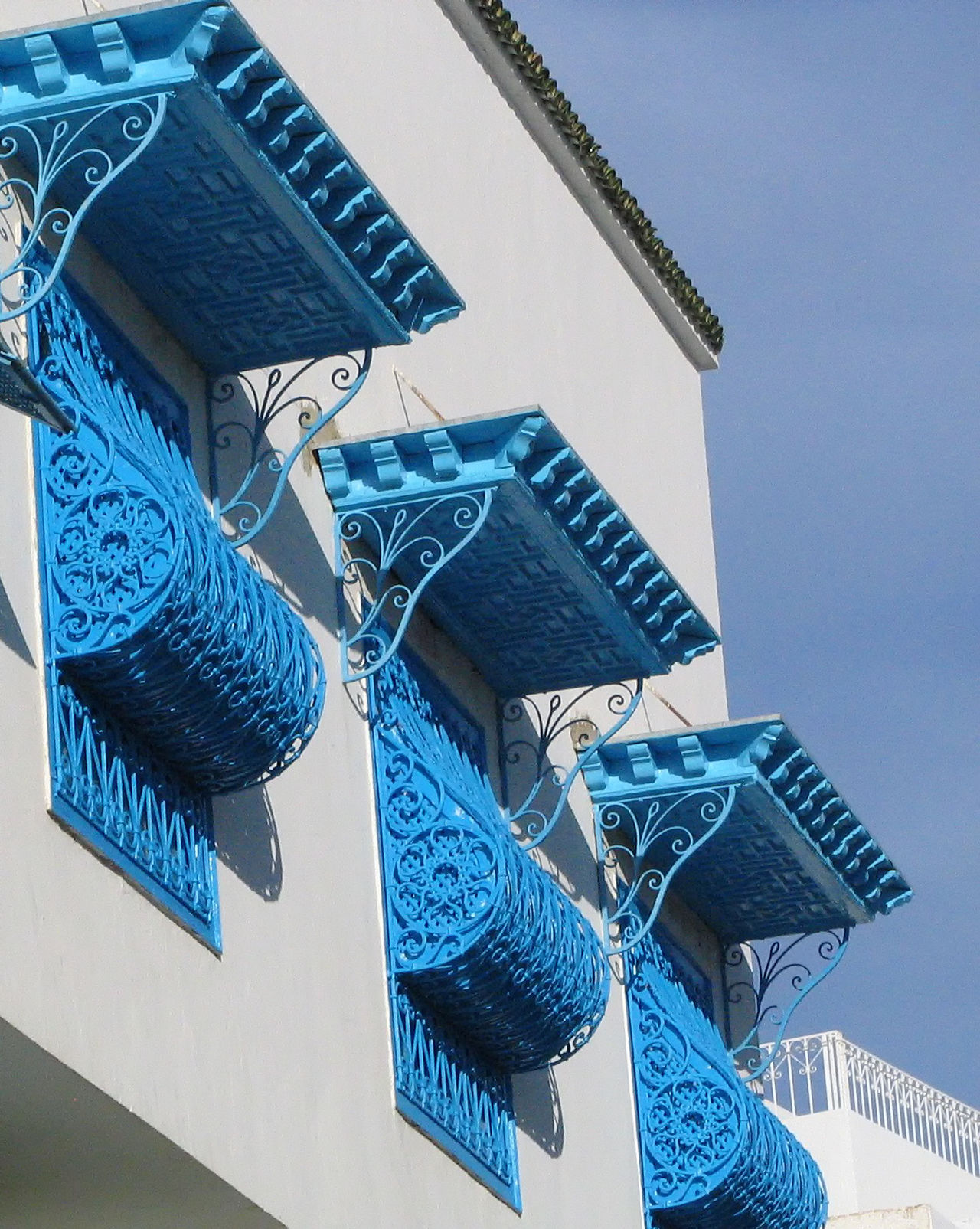 Blue balconies