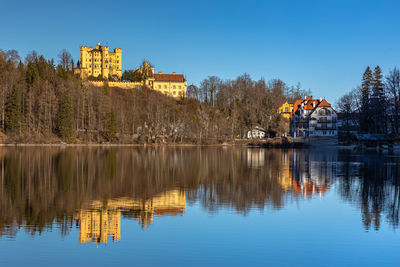 Reflection of building in lake