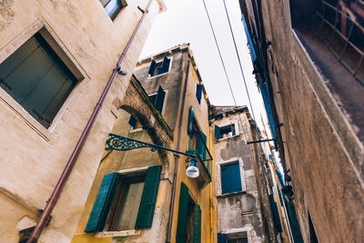 Low angle view of buildings against sky