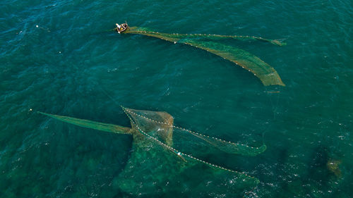 High angle view of sea