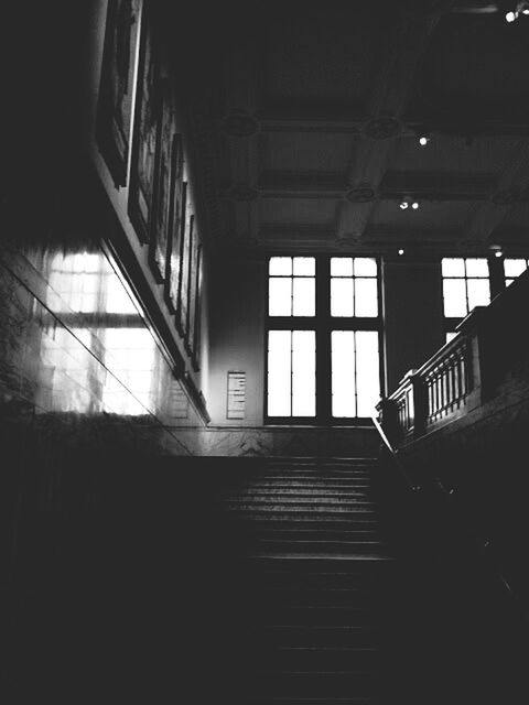 indoors, architecture, built structure, window, steps, staircase, railing, steps and staircases, building, empty, the way forward, sunlight, corridor, absence, no people, building exterior, door, house, day, shadow