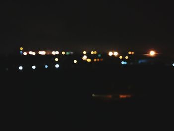Illuminated lights at night