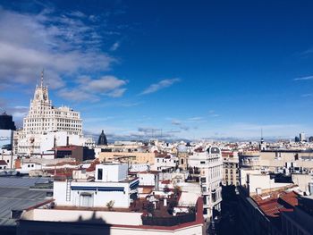 High angle shot of townscape