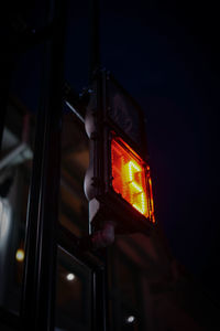 Close-up of illuminated light