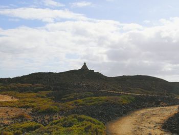 Scenic view of mountain against sky