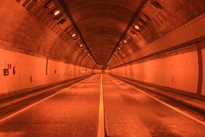 View of empty tunnel