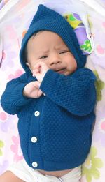 Cute baby girl wearing hat