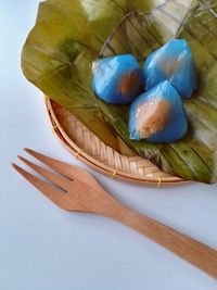 High angle view of fruits on table