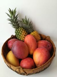 Close-up of fruits in basket