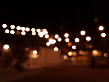 Defocused image of illuminated lights