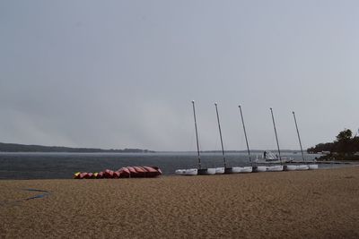 View of sea against clear sky