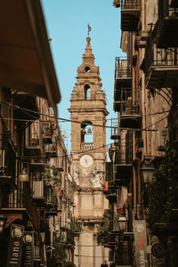 Low angle view of buildings in city