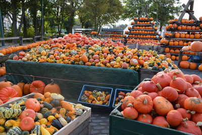 Various fruits for sale at market stall