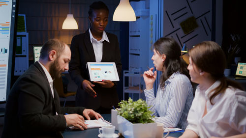 Group of people working in office