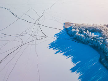 Low angle view of snow covered landscape