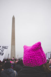 Protestors outdoors