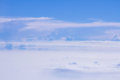 Aerial view of clouds over landscape