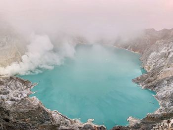 High angle view of volcanic landscape