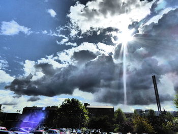 Low angle view of cloudy sky