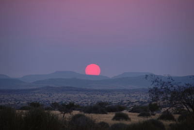 Scenic view of landscape against clear sky