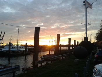 Scenic view of sunset over sea