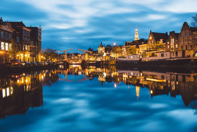 Reflection of buildings in water